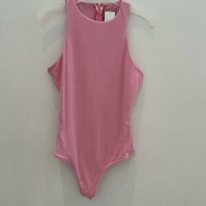 Show Me Your MuMu Pink Ribbed Bodysuit